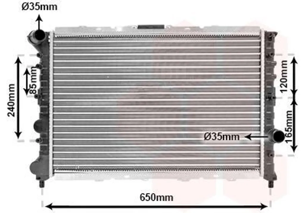 Radiateur eau contre surchauffe moteur Alfa Romeo 156 VAN WEZEL 01002057