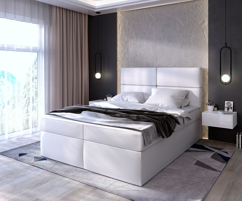 Kontinentalbett EMMA mit Taschenmatratze 160x200 cm Madrid 920 mit Topper