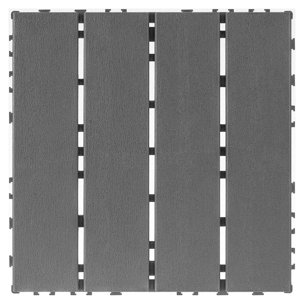 Plastik Interlocking Deckfliesen, 44 Stück Terrassenfliesen, 30x30 cm quadratisch, wasserdicht, Terrassenfliesen für Poolbereich, Balkon und Garten