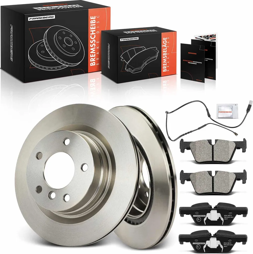 Frankberg 2 Disques et 4 Plaquettes de Frein Arrière pour BMW F20 F21