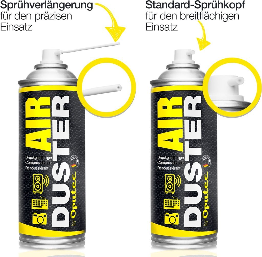 3x400ml Oputec Air Duster Tastatur Reiniger - Produktbild 3