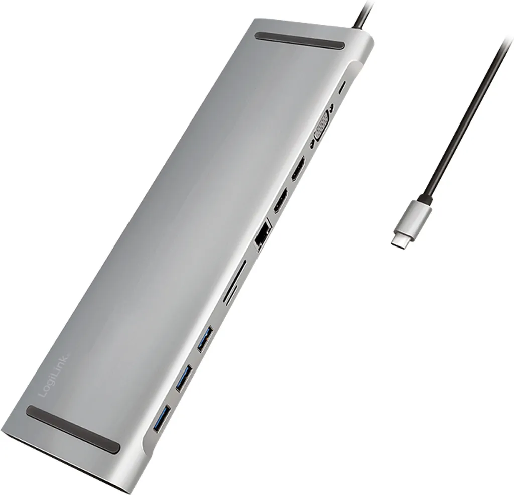 Docking Station Double HDMI pour Télétravail Logilink USB 3.2 Noir