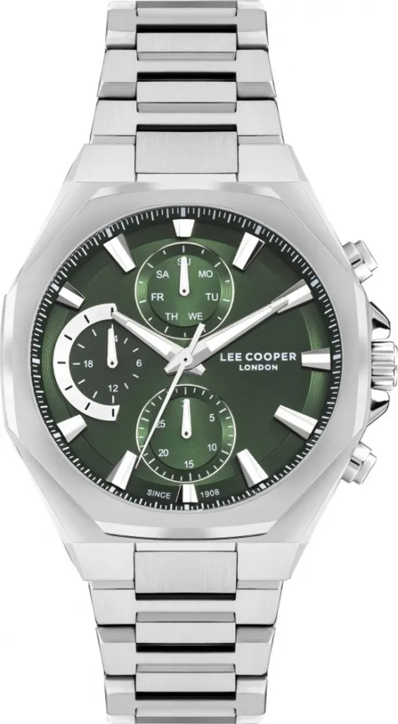 Lee Cooper LC07971.370 Verde: Orologio Uomo Multifunzione Acciaio