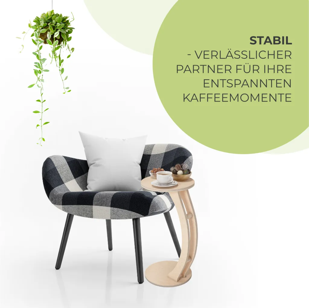 Table d'Appoint Polyvalente en Bois - Table Haute Pliante Gain de Place - 4