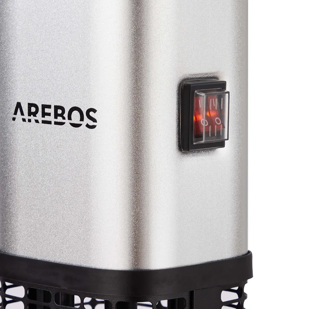 Chauffage de terrasse 1500W télécommandé avec éclairage LED AREBOS gris - 12