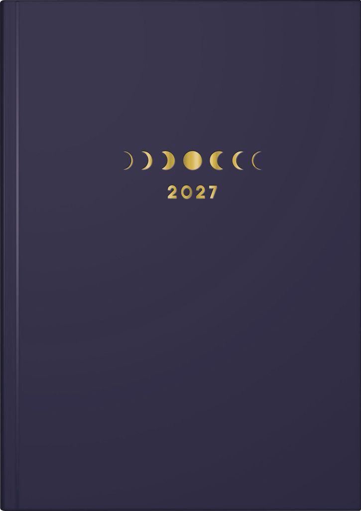 rido/idé 7021507027 Buchkalender Premium Young Line 2027 \Moon\" A5, Papier"