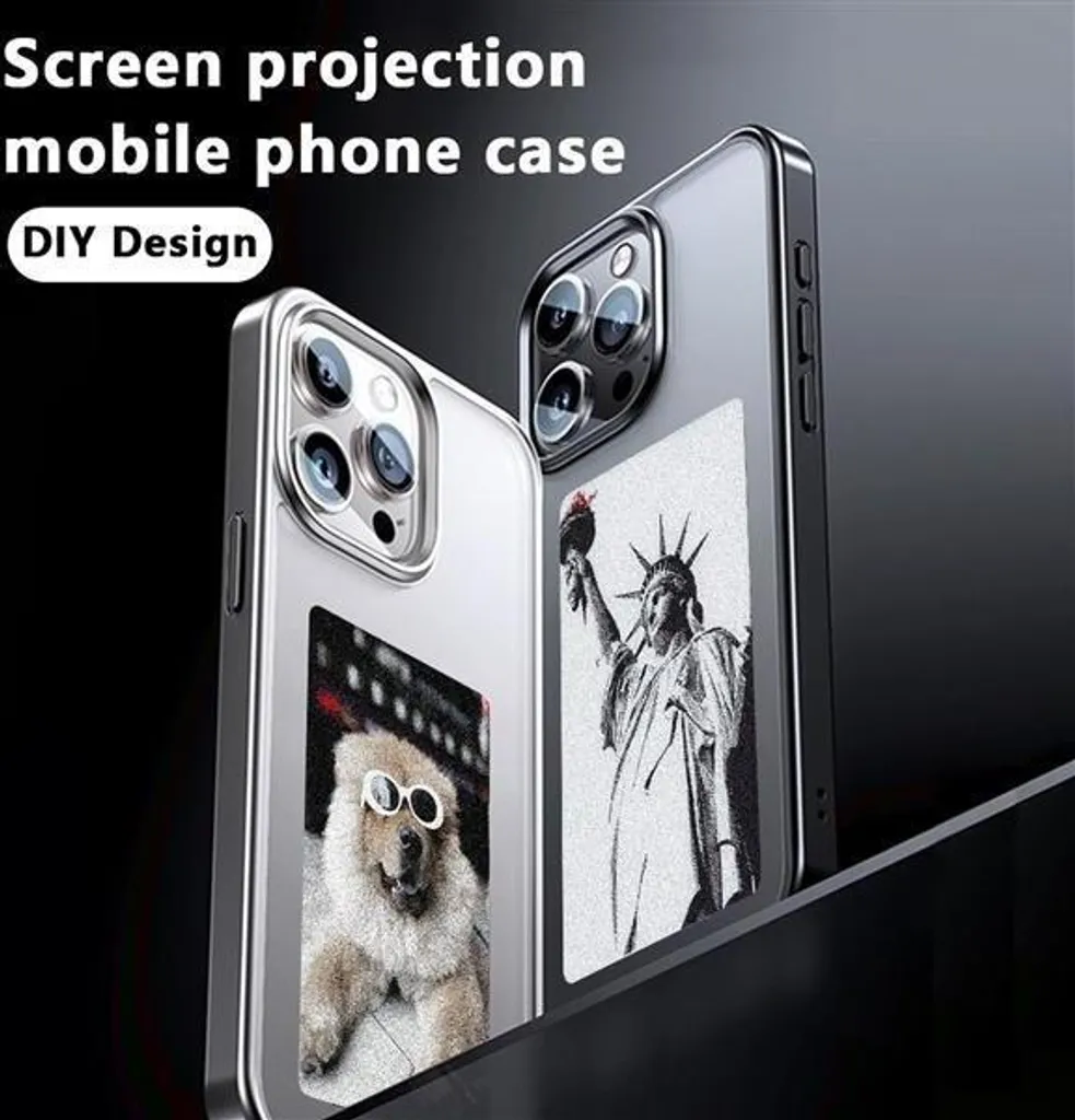 Custodia Protettiva NFC iPhone 15 Pro Max - Cover Silicone E-Ink - 6