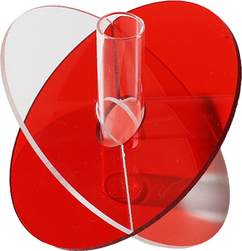 Blumenvase elegant haltbares Acryl einzigartiges Design Vase Ornament für Hochzeiten Home Office Dekorationen-Klarer Champagner