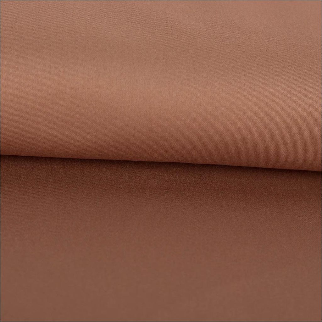 Baumwollstoff Meterware Satin Elasthan zimt 1,46m