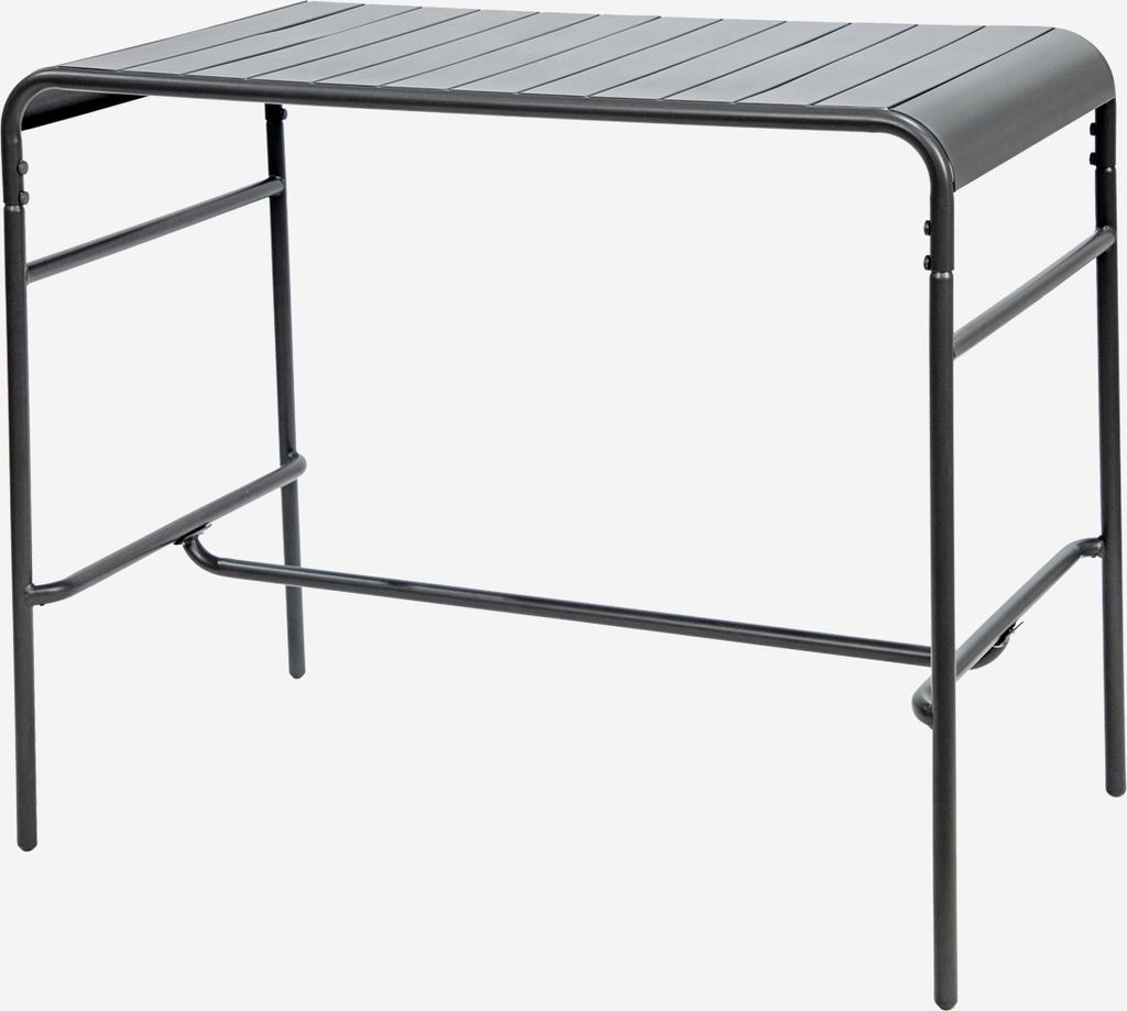 sweeek - Garten-Hochtisch aus Stahl 4 Personen 120 x 70cm x Produktbild 