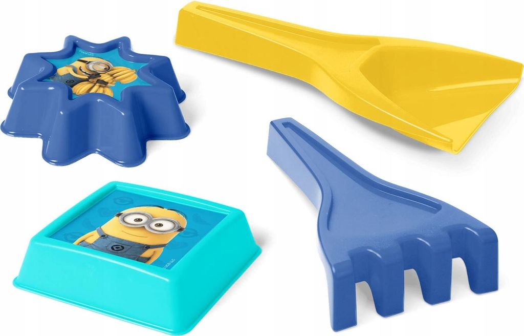 WADER Sandspielset mit Schaufel, Rechen und Förmchen