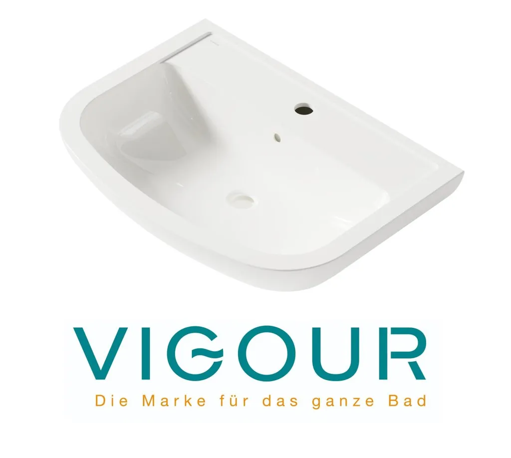 Lavabo VIGOUR ONE 65 cm Blanc Anti-Calcaire pour un Entretien Facile