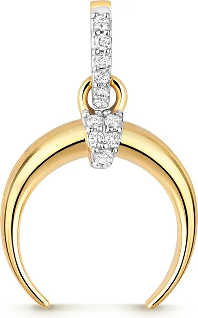 Pendentif Diamant Brillant 0.05 Carat et Or 375/1000 Finition de Luxe