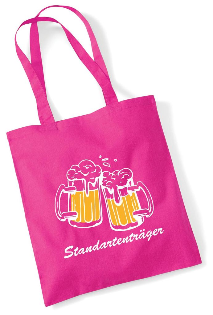 Huuraa Jutebeutel Standartenträger Schützenfest 10 Liter Fuchsia Baumwolle Tasche Geschenkidee