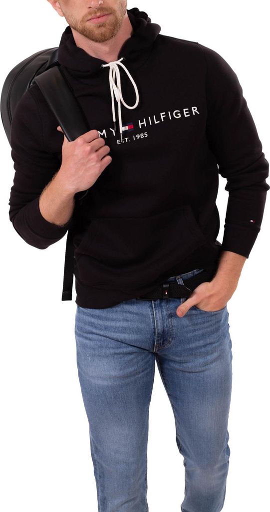 TOMMY HILFIGER - Felpa uomo signature con cappuccio  - Immagine del prodotto 