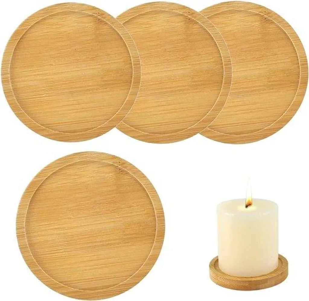 Bougeoirs de table en bambou pour décoration d'ambiance zen et spa