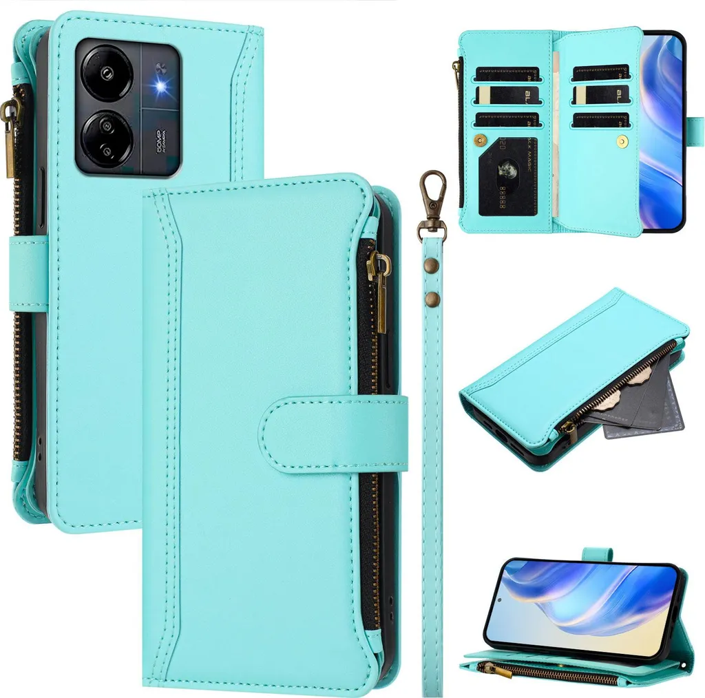 Cover Portafoglio RFID per Xiaomi Redmi 13C e Poco C65 - Pelle PU