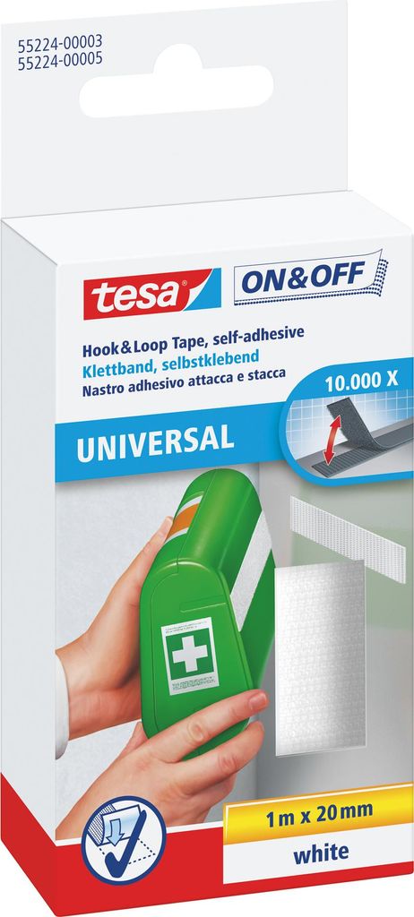 TESA 55224-00003, Weiß, 20 mm, 1000 mm Produktbild 