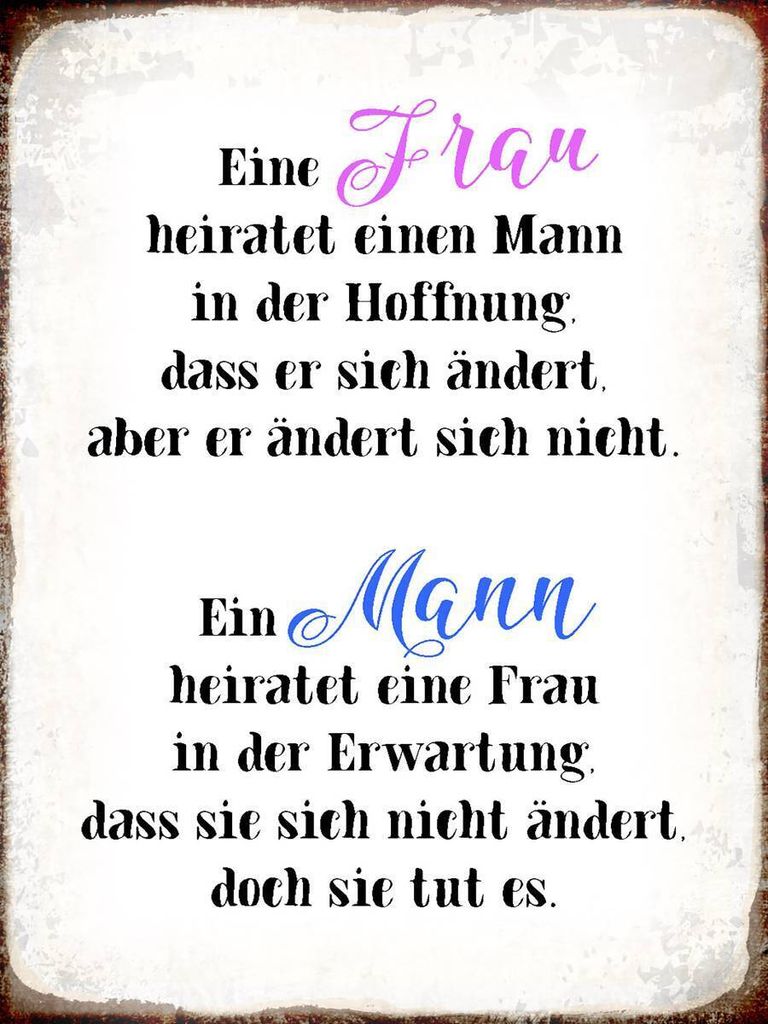 vianmo Holzschild 40x30 cm eine Frau heiratet einen Mann
