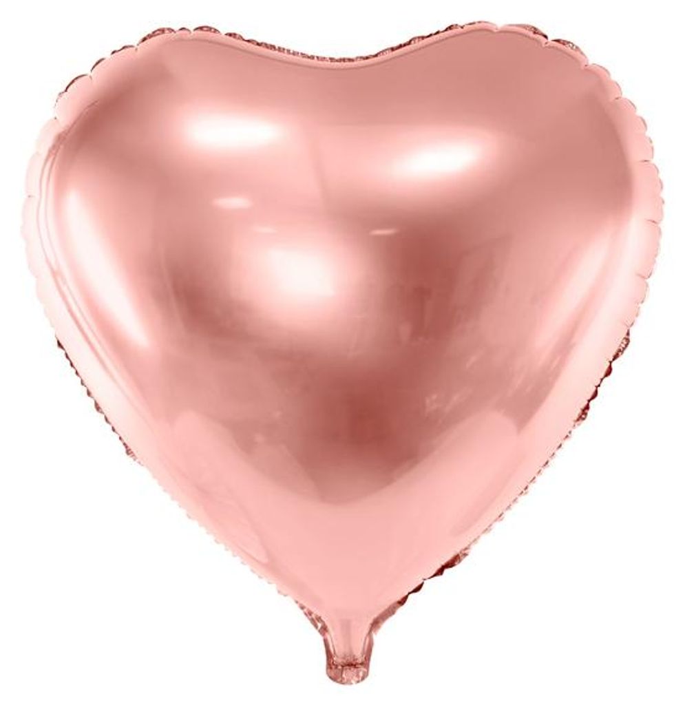 Herz-Folienballon, Roségold, 45cm, 1 Stk. Produktbild 