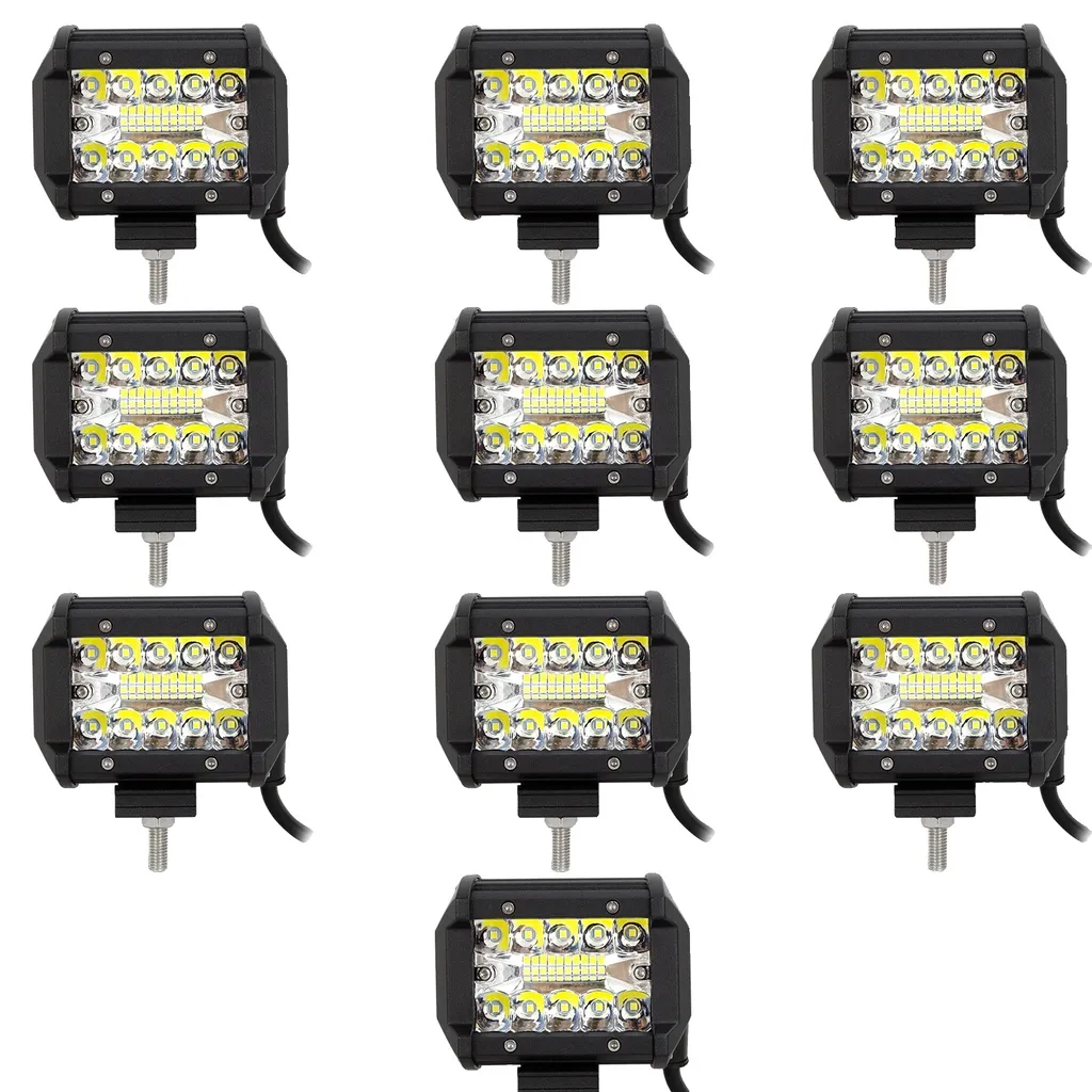 Lampe de travail à LED 60W IP67 étanche avec 10 spots ultra puissants