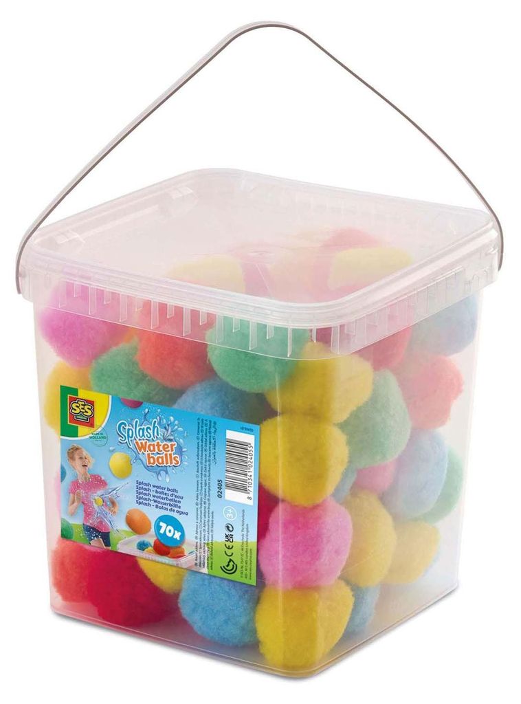 SES CREATIVE Secchio con palline d'acqua 70 pz 02405 Immagine del prodotto 