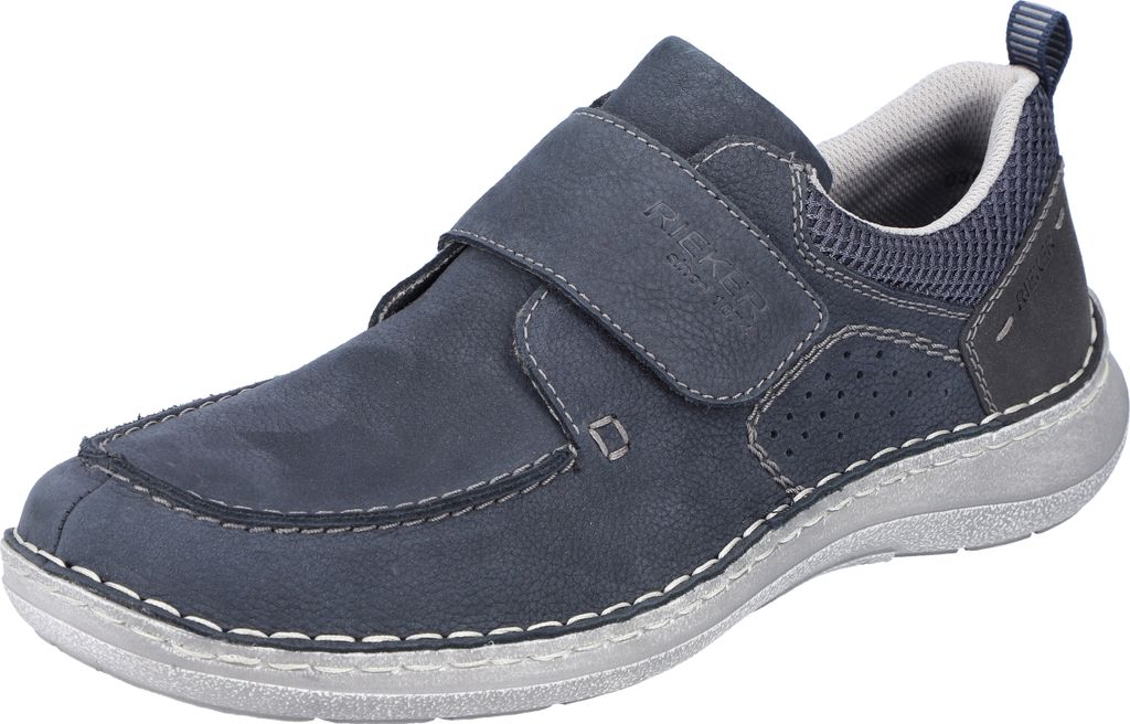 Rieker Slipper - Blau Veloursleder Größe: 41 Normal Produktbild 4