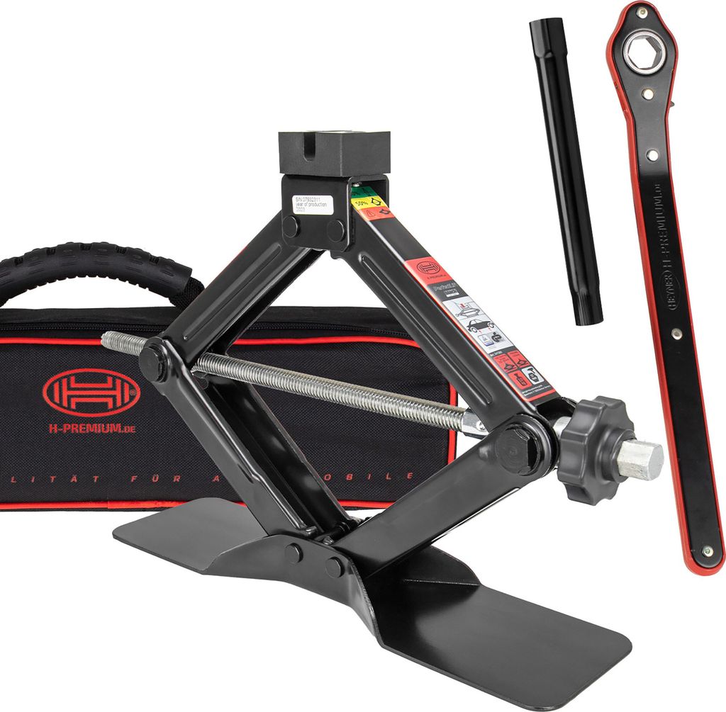 Podnośnik nożycowy HEYNER® o udźwigu 1,5 t z mechanizmem Zdjęcie produktu 