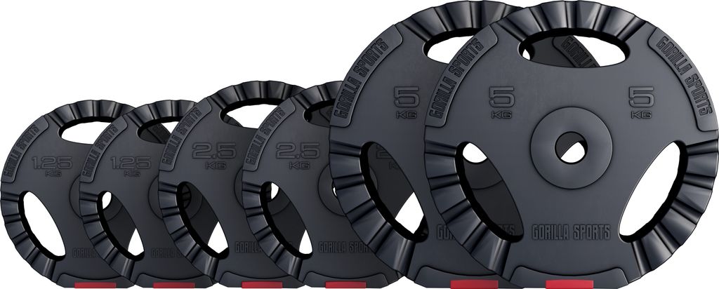 GORILLA SPORTS® Hantelscheiben - 17,5 kg Set, 30/31 mm Produktbild 