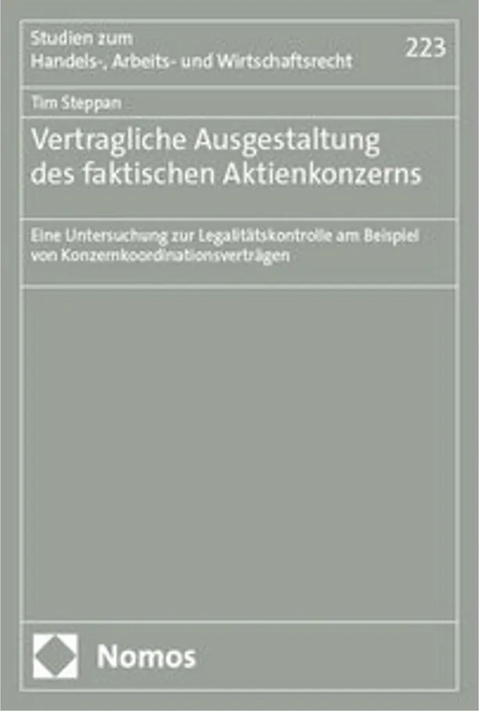 Sécuriser le Groupe de Fait avec Vertragliche Ausgestaltung du Konzern