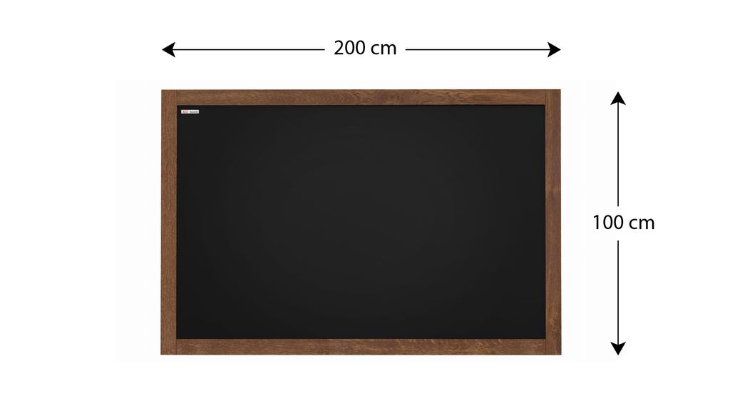 Tabule černá křídová v dřevěném rámu 200x100 cm Obrázek produktu 