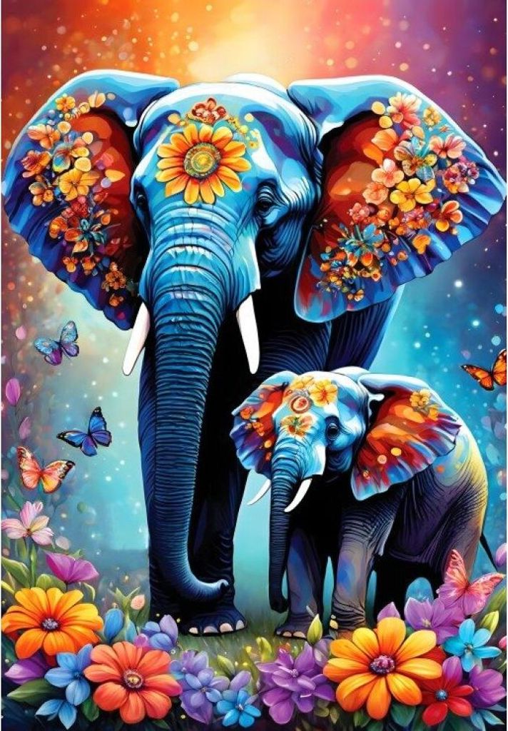 ALIPSON Puzzle Nursery: Elefanten 1000 Puppen
