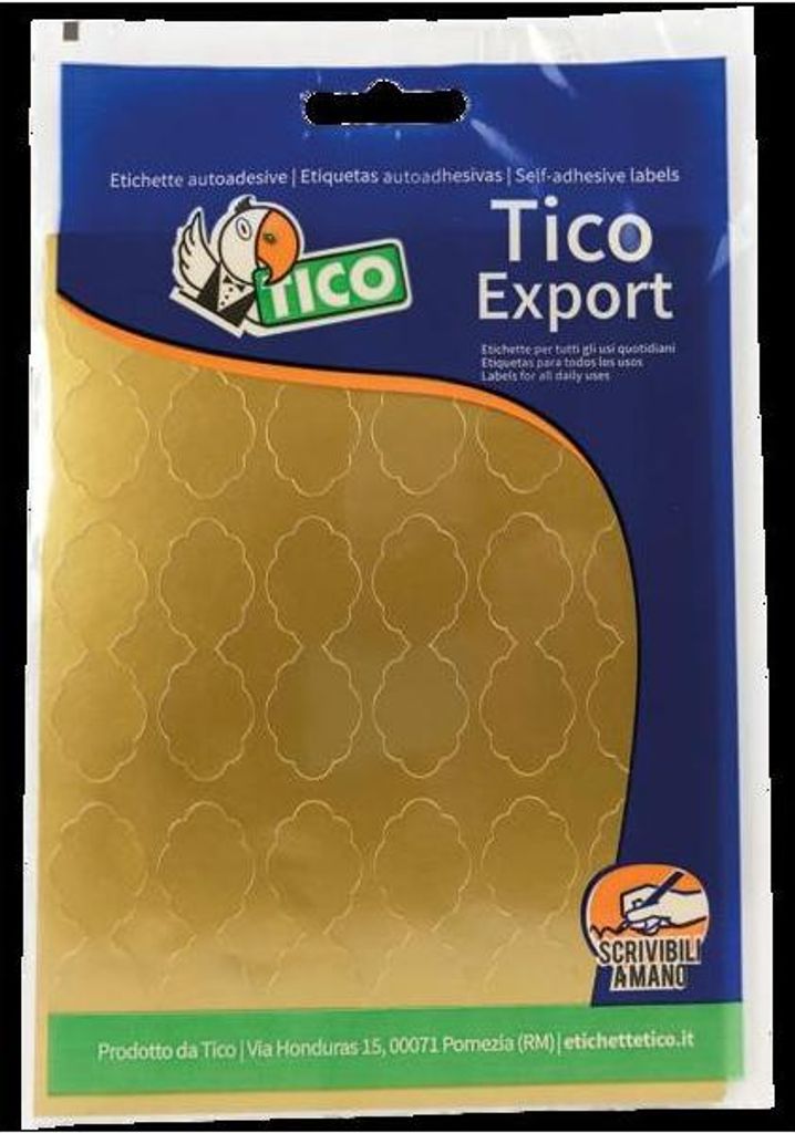 Tico E-GL-4818 selbstklebendes Etikett Oval Gold 180 Stück(e)