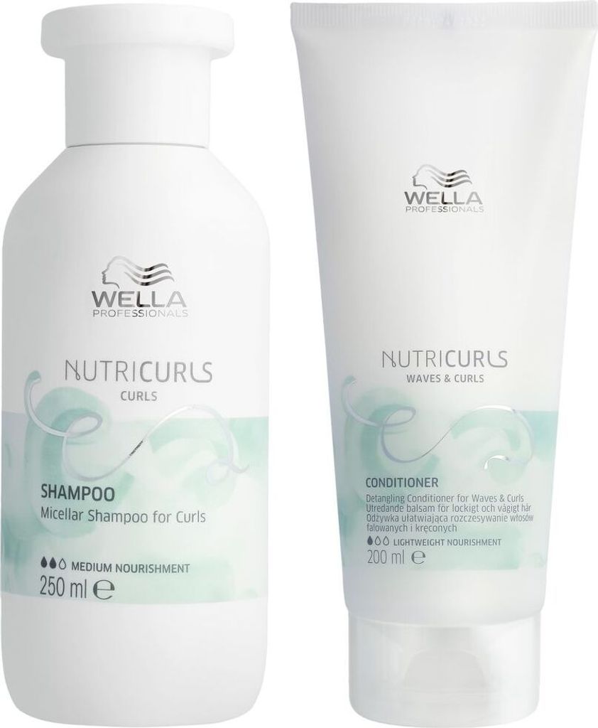 Wella Professionals Nutricurls Set - Shampoo 250 ml + Conditioner 200 ml