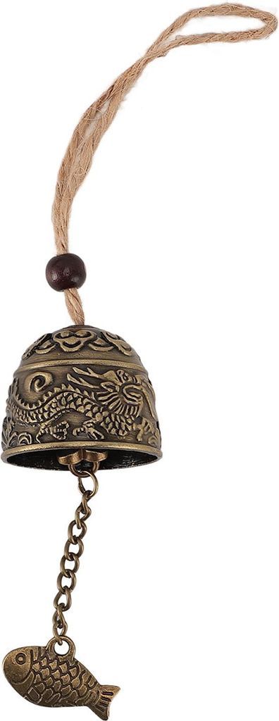 Metallwindglocke mit Seil Vintage Dragon Muster für Autogarten Yard Dekoration hängen