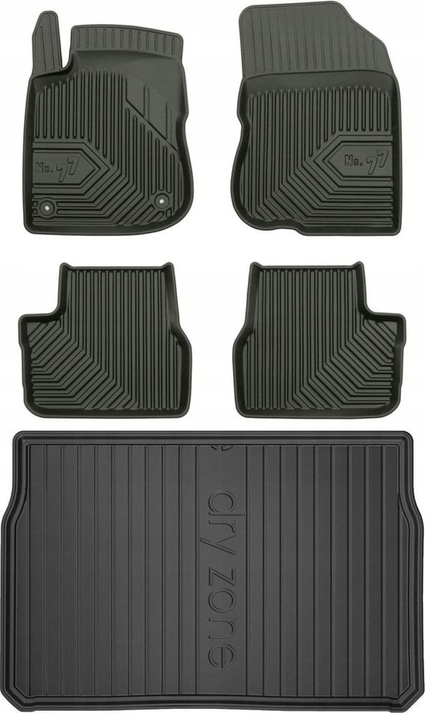 SET 77 Fußmatten und Fußmatten Peugeot 208 1 2012-2019