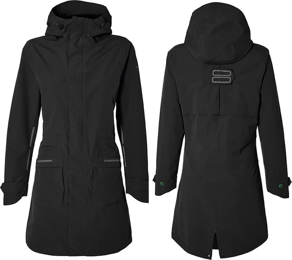 Basil Fahrrad Regenparka Mosse jet black, Gr. S, Damen