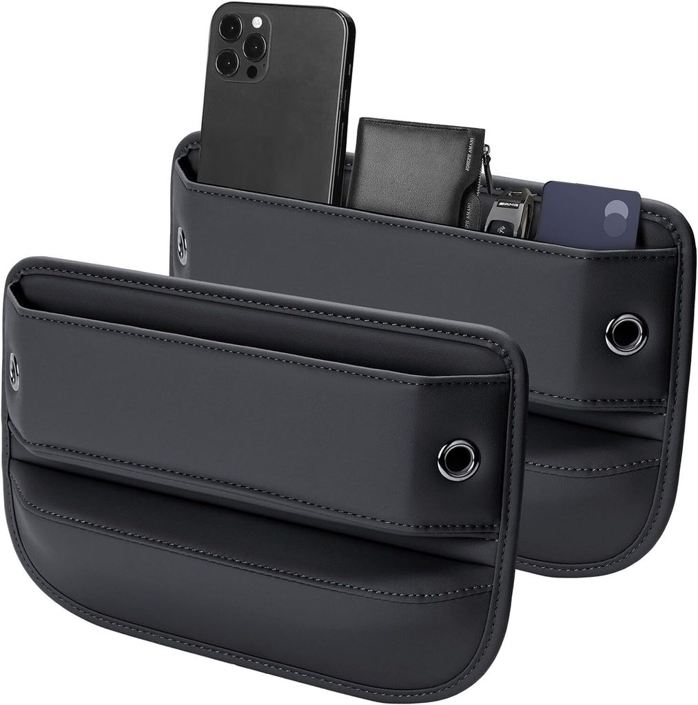 Universeller Auto-Lückenfüller, hochwertige Leder-Aufbewahrungsbox für Autositz-Lückenfüller, Auto-Aufbewahrungsbox für Damen und Herren, Aut...