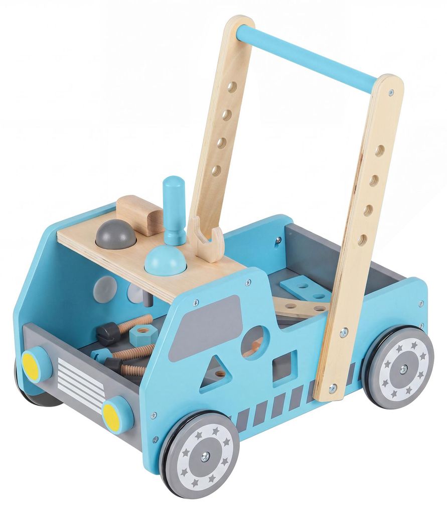 COSTWAY Girello 2 in 1 a forma di auto in legno, girello Immagine del prodotto 