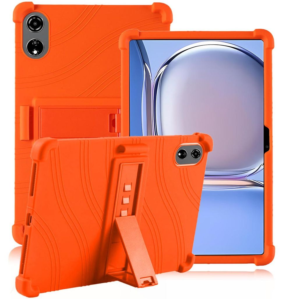 Tablet Hülle für Blackview Mega 3 12,1", Stoßfeste Weiches Silikon Schutzhülle mit Standfunktion Orange