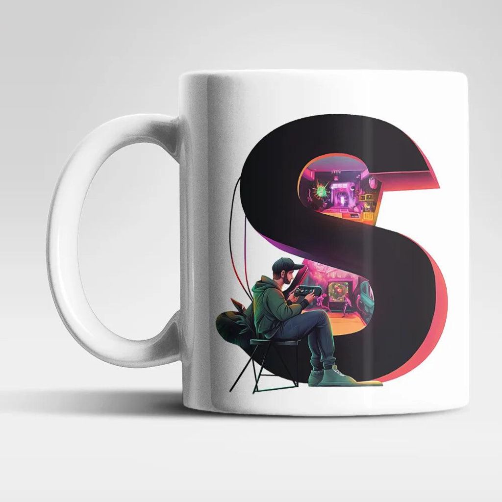 Name A bis Z Gamer Spieler Zocker Kaffeetasse Teetasse Tasse Geschenkidee – S