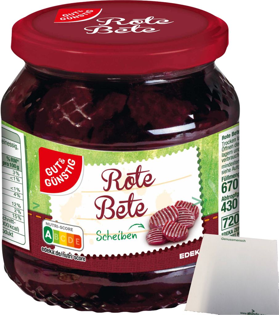 Gut & Günstig Rote Bete Scheiben im Bundschnitt mit Produktbild 