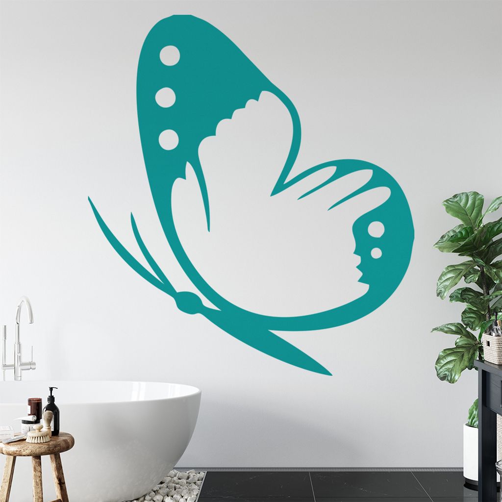 Schmetterling Nr. 2 Wandtattoo in 6 Größen - Wandaufkleber Wall Sticker - Dekoration, Küche, Wohnzimmer, Schlafzimmer, Badezimmer