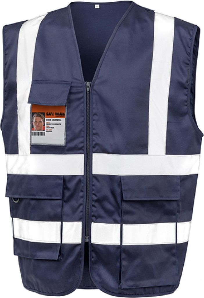Result Safe-Guard R477X | Heavy Duty PolyBaumwolle Security Vest - Sicherheitsweste - Farbe: Navy - Größe: S