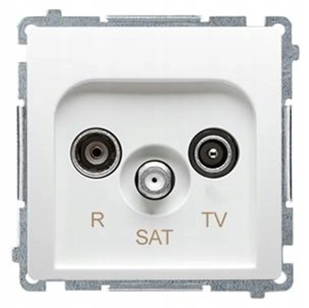Prise Murale RTV-SAT BASIC Connecteur d'extrémité à Blindage Intégré