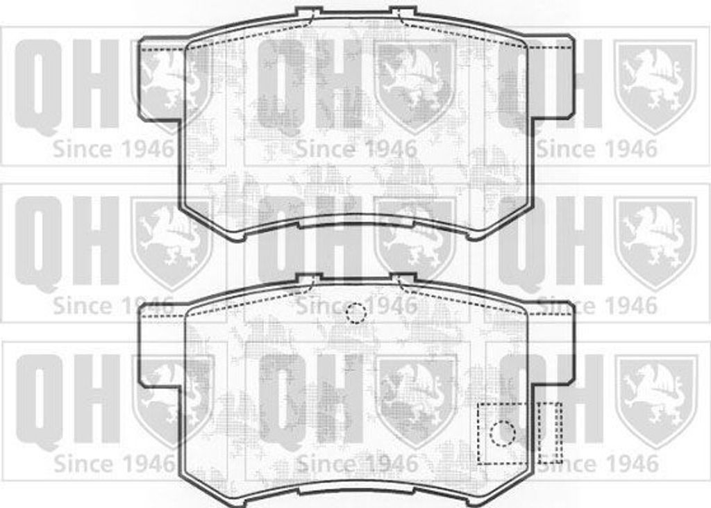 QUINTON HAZELL Bremsbeläge Satz Hinten Bremsklötze für SUZUKI SX4 (EY, GY) für HONDA CIVIC VII Hatchback (EU, EP, EV) für ROVER 600 (RH) BP1181