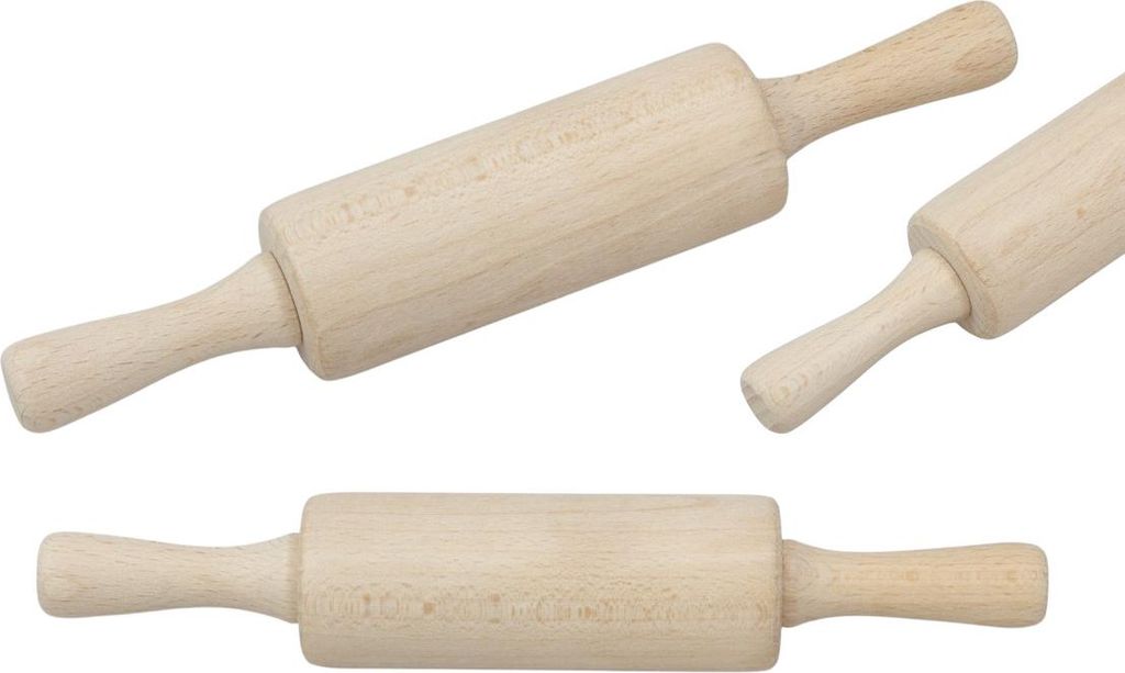 Mini Drevený Valček Na Cesto Pre Deti Malý Šéfkuchár Pizze Obrázok produktu 