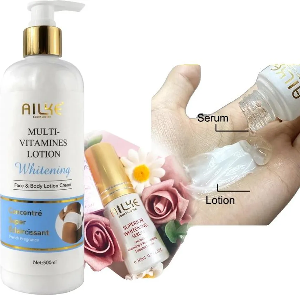 Soin corps éclaircissant riche en vitamines Hydratation 24h Coffret Duo