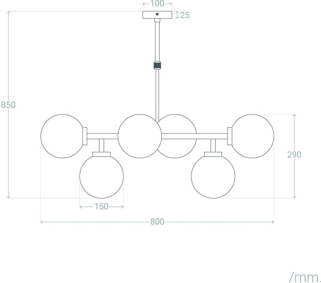 Pendelleuchte Metall und Glas Lautrec Gold Produktbild 6