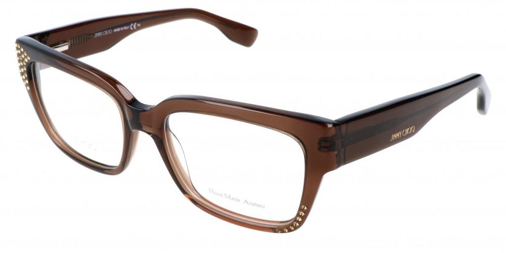Jimmy Choo JC135 Brown transparent 52/17/140 Damen Brillen